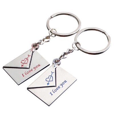 

RCMOMENT Fashion Sweethearts Metal Key Chain Women & Men Letters Key Ring Pendant Valentines Day Gift