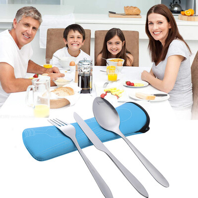

Toponeto Stainless Steel Fork Spoon Chopsticks Travel Camping Cutlery Eyeful 3pc
