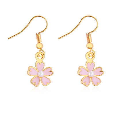 

Japan&South Korea Pink Cherry Blossom Flower Earring