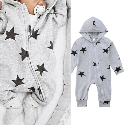 

Newborn Baby Boy Girl Hooded Romper Bodysuit Jumpsuit Playsuit Outfits Clothes