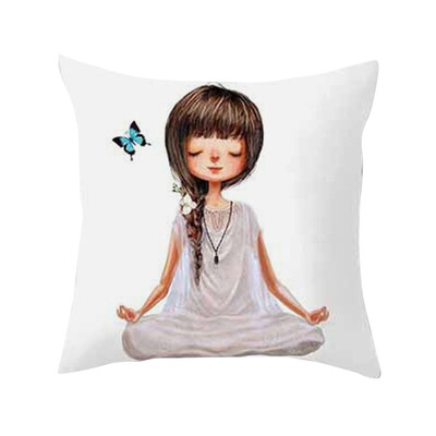 

〖Follure〗Yoga Meditation Pillowcase Decoration Car Sofa Cushion Cover Waist Cushion
