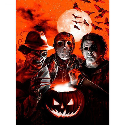 

Diamond Embroidery Halloween Cartoon Full Square Drill Diamond Painting Terror Picture Of Rhinestone Handmade Gift