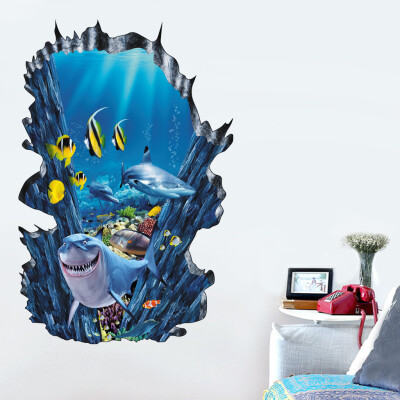 

〖Follure〗3D Underwater World PVC Sticker Wall Stickers Wallpaper Living Room Decoration