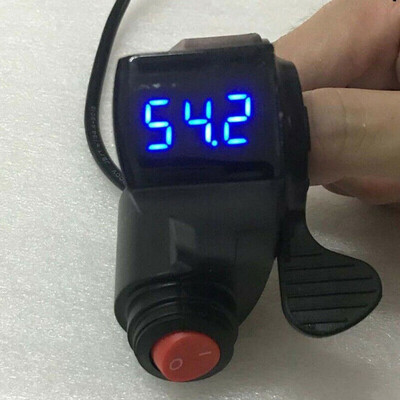 

12V-72V E-Bike Universal Thumb Throttle LED Voltage For Scooter Electric Bike