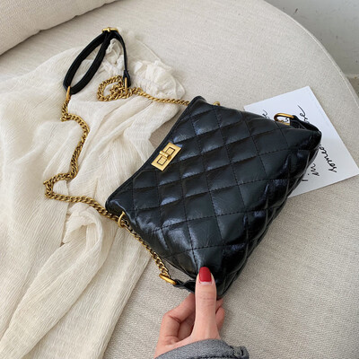 

Vintage Lingg chain small bag new 2019 ins net red summer bucket bag single-shoulder womens bag slant bag tide