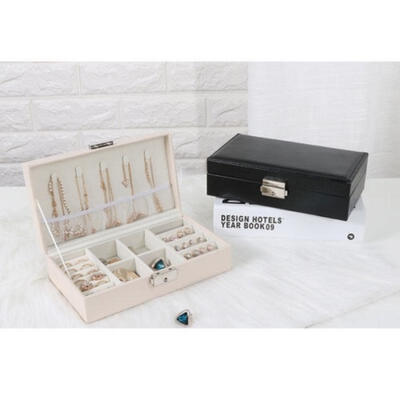 

New Organizer Velvet Jewellery Ornaments Case Portable Travel Jewelry Box Storage