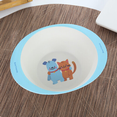 

Toponeto Bamboo fiber childrens cartoon bowl environmental protection baby cutlery