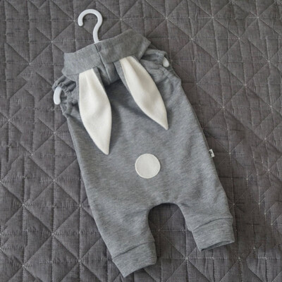 

High Quality New And Cute Zipper Rompers With Rabbit Ears Conjoined Hat Comfortable For Dressing With Long Sleeve