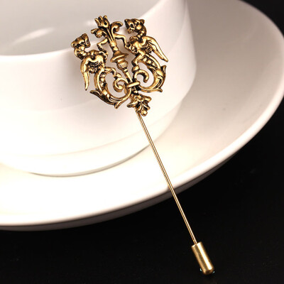 

Hollow Suit Pins Lion Lapel Pins Stick Hollow Brooch Pins Lapel Jewelry Wedding Brooch