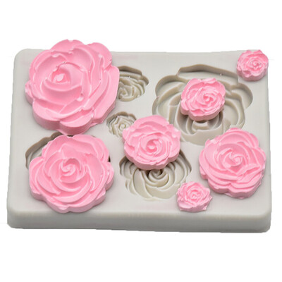 

Siaonvr Rose Flower Silicone Mold Fondant Mold Cake Decorating Tools Chocolate Mold