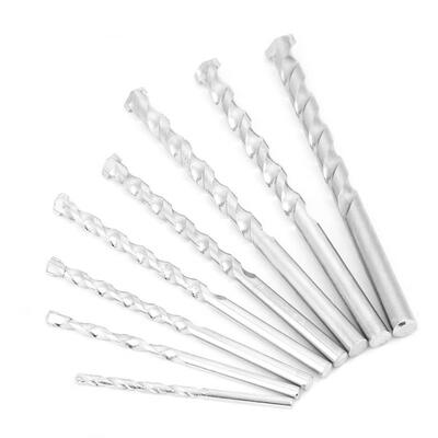 

Greensen 8pcs Nickle Plated Tungsten Steel Masonry Impact Drill Bits 3-10mm for Concrete Brick