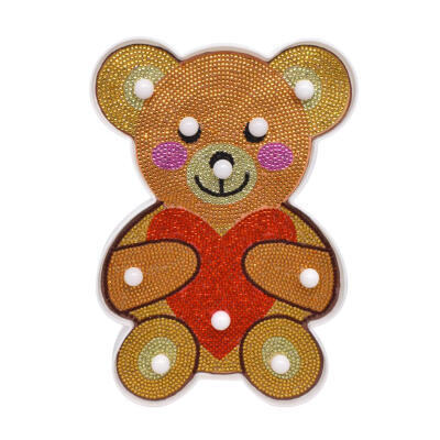 

Novelty DIY Full Drill Diamond Painting Love Bear LED Light Bedroom Lamp