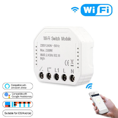 

Wi-Fi Intelligent Switch Light Control Switch Module APP Remote Control Switch Compatible with AlexaGoogle Home