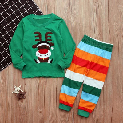 

Christmas Elk 2PCS Toddler Kid Baby Girl Boy T-shirtPants Set Clothes Tracksuit