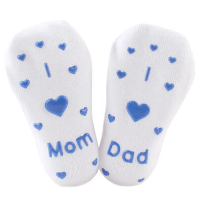 

Cute Kids Boys Girls Heart Letter Print Cotton Socks Infant Anti-slip Socks