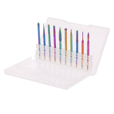 

10pcs Nail Drill Bits Set Pedicure & Manicure Replacement Drill Bits for Electric Nail Drill Remove Cuticle & Acrylic Gel Nail Pol