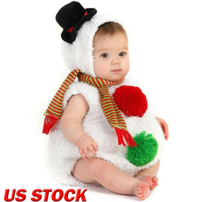 

XMAS Costume Infant Kid Girl Boy Snowman Cosplay Newborn Baby Romper Fancy Dress