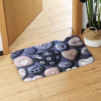 

Carpet Doormat Mat Stone Print Bath Rug Non-Slip Doormat Welcome Floor Mats
