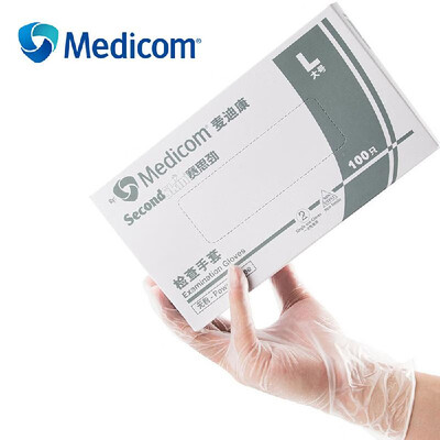 

Medicom 1209 100PCS Disposable Transparent PVC Gloves Food Plastic Gloves Powder Free Thicken Waterproof For Restaurant Kitchen BB