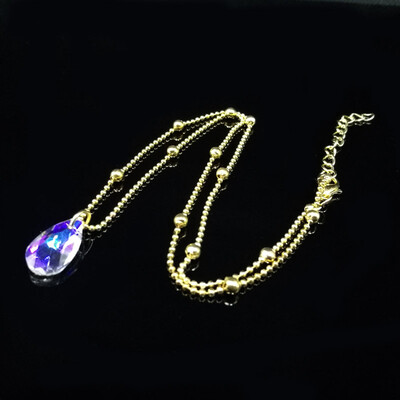 

European&American fashion cross-border jewelry new ball chain magic crystal pendant necklace simple necklace