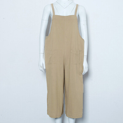 

Tailored Women Wide Leg Pants Dungarees Casual Jumpsuits Pocket Sling Trousers Rompers