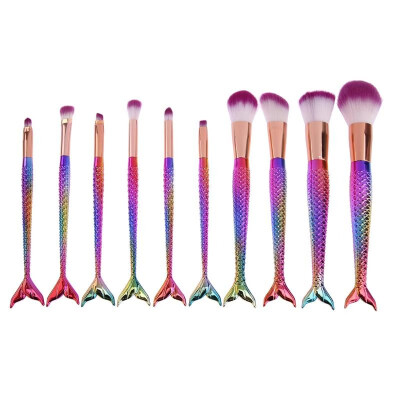 

10pcs Cosmetic Brushes Powder Foundation Eyeshadow Blush Brush Set