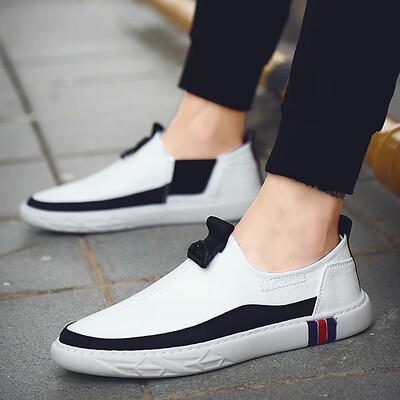 

Mens shoes summer 2019 new peas shoes soft sole shoes mens breathable driving shoes England a pedal lazy shoes
