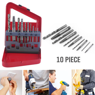 

〖Follure〗10pc Screw Extractor Easy Out Left Hand Drill Bit Remover Broken Bolt Cobalt