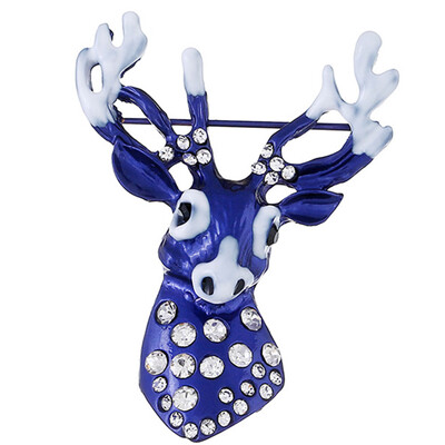

Vintage Christmas Tree Deer Brooches Jewelry Gift For Women Rhinestone Brooch Pin Charm Accessories Jewelry