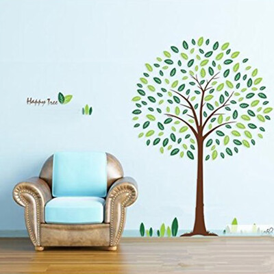 

Waterproof Self Adhesive Happy Tree Pattern Removable Wall Sticker TV Background Wall Decal