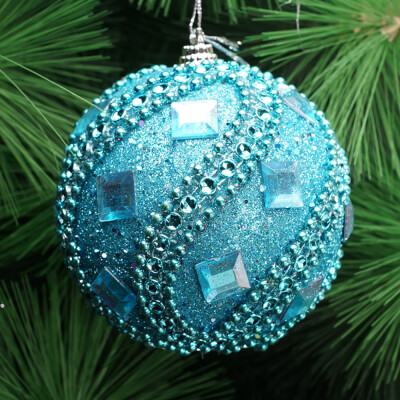 

Tailored Christmas Rhinestone Glitter Baubles Xmas Tree Ornament Decoration 8CM