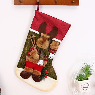 

〖Follure〗Christmas gifts Candy Beads Christmas Santa Claus Snowman Socks Decorations