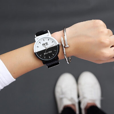 

Korean fashion belt watch female student trend mens belt watch ladies watch mens couple quartz watch Im a boy