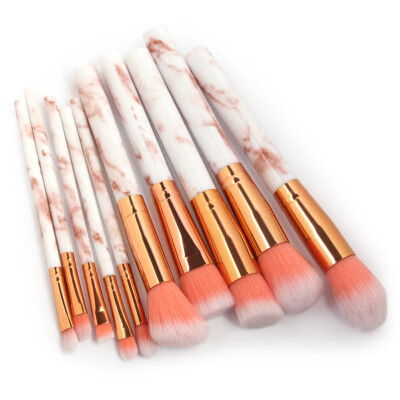 

Marble Pattern Makeup Brushes Cosmetic Powder Foundation Eyeshadow Lip For Plastic Handle Brushes Set Beauty Tool Kit 15pcs