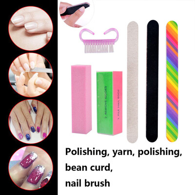 

Toponeto 6pcs Of Nail Polishing Set Polishing Yarn Polishing Bean Curd Nail Brush