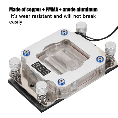 

Greensen Computer CPU Water Cooling Block Waterblock with Temperature Display for AMD PC Water Cooling Block CPU Waterblock