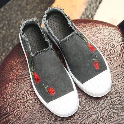 

Lazy Mens Half-slippers in Summer Mens Junior Canvas Shoes Mens Leisure Board Shoes Breathing Moisture Shoes