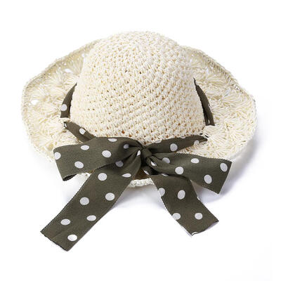 

Toddler Breathable Straw Hat Summer Sun Cap Princess Hats Bowknot Flower