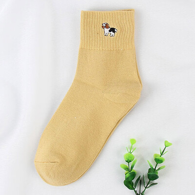 

Cotton Embroidered Animals Cute Comfortable Womens Socks