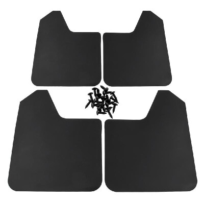 

4Pcs Car Mud Flaps Black Splash Guards Universal Fit with 20Pcs Fastener Rivet Clips