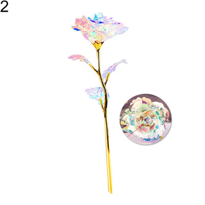 

Gradient Color Rose Plastic LED Lighting Flower Ornament Valentine Day Gift