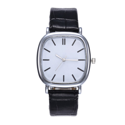 

RM Men Women Fashion Watch Leather Strap Line Analog Quartz Ladies Wrist Watches