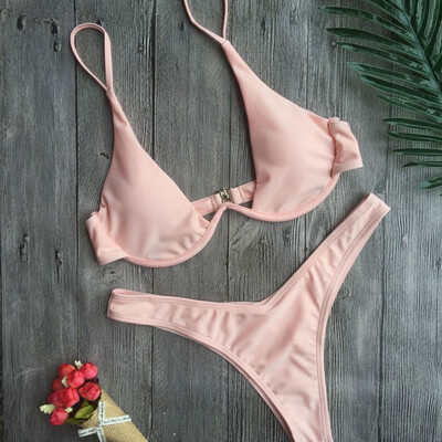 

Roseonmyhand Women Push-Up Padded Bra Beach Bikini Set Swimsuit Swimwear
