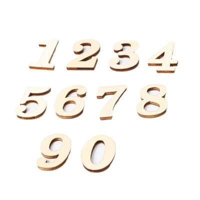 

10PcsSet 0-9 Numbers Wooden Adhesive DIY Crafts Scrapbooking Embellishments