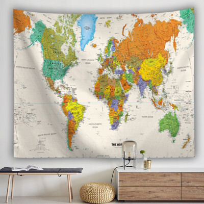 

Gobestart Vintage World Map Wall Tapestries Hanging Hippie Tapestry Bedspread Yoga Mat New