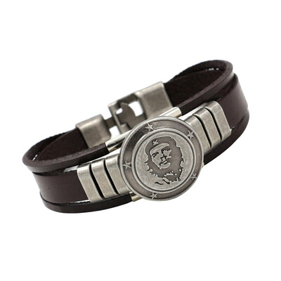 

New Simple Leather Bracelet Men Jewelry Fashion Avatar Bracelet Male Wristband Punk Style Black Unisex
