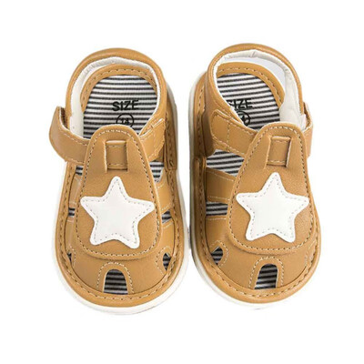 

PU Baby Sandals Newborn Baby Shoes Sounds Funny Girl Sandals Prewalker Pentagram Beach Baby BOy Shoes 0-12M Princess BOy Sandals