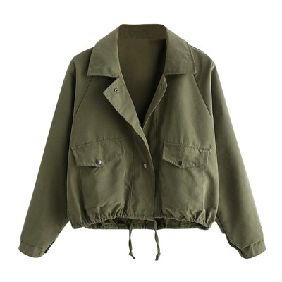 

Toponeto Women Autumn Fashion Short Button Coat Pocket Jacket Cardigan BUL
