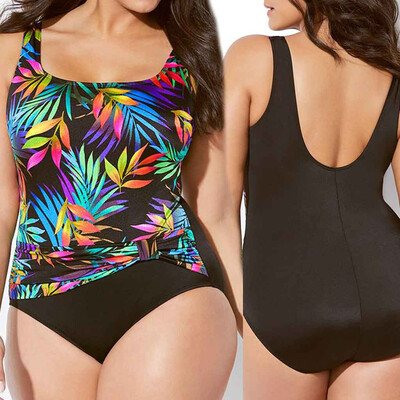 

Saidsome Sexy Women One Piece Print Swimsuit Push Up Padded Bikini Swimwear