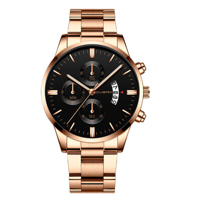 

Gobestart CUENA Men Fashion Military Stainless Steel Analog Date Sport Quartz Wrist Watch